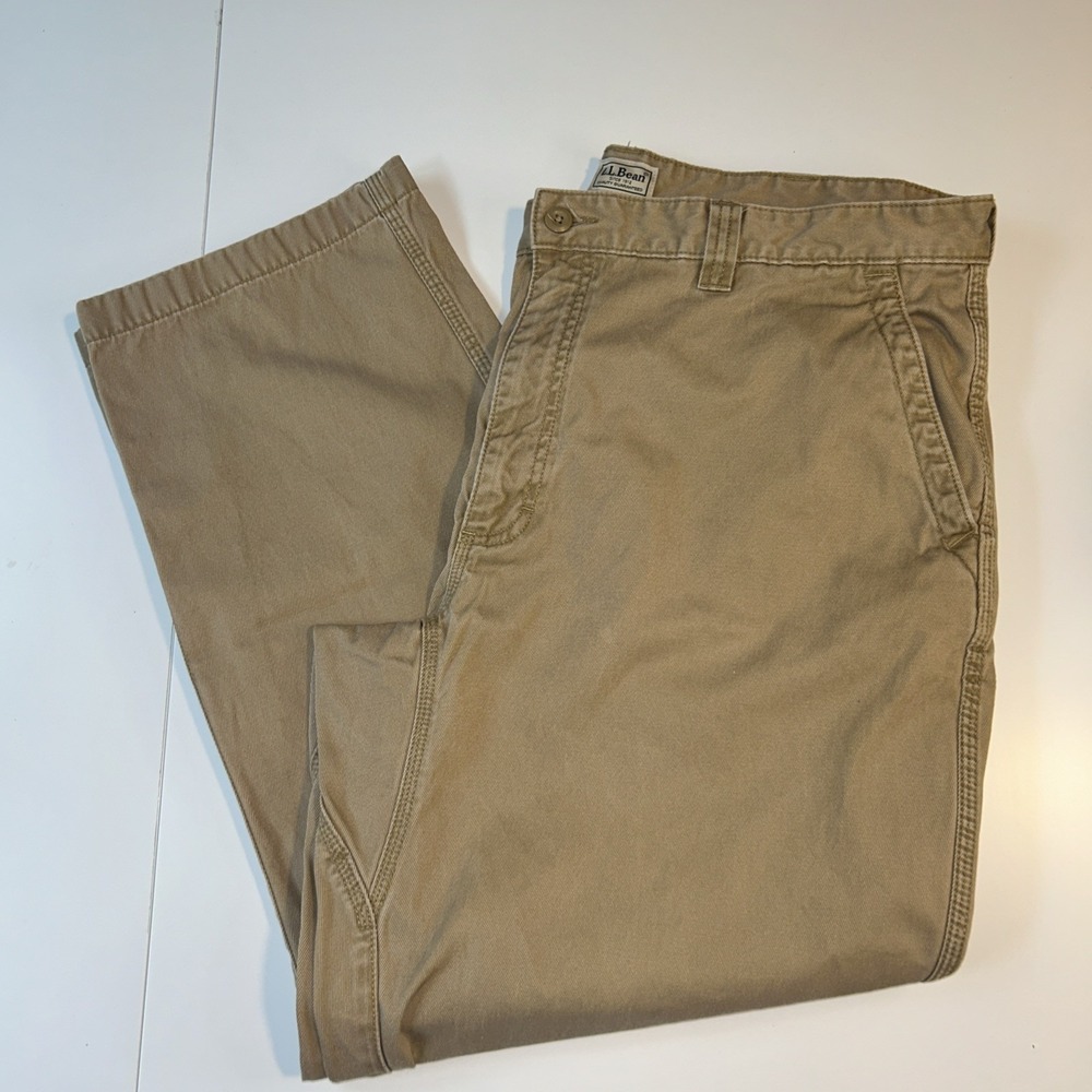 L.L.Bean Men's Khaki Cotton‎ Pants 40x30  Classic Heavyweight